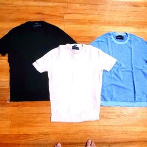 3 Abercrombie & Fitch Fitted Lightweight Waffle T-Shirts (Like New!)